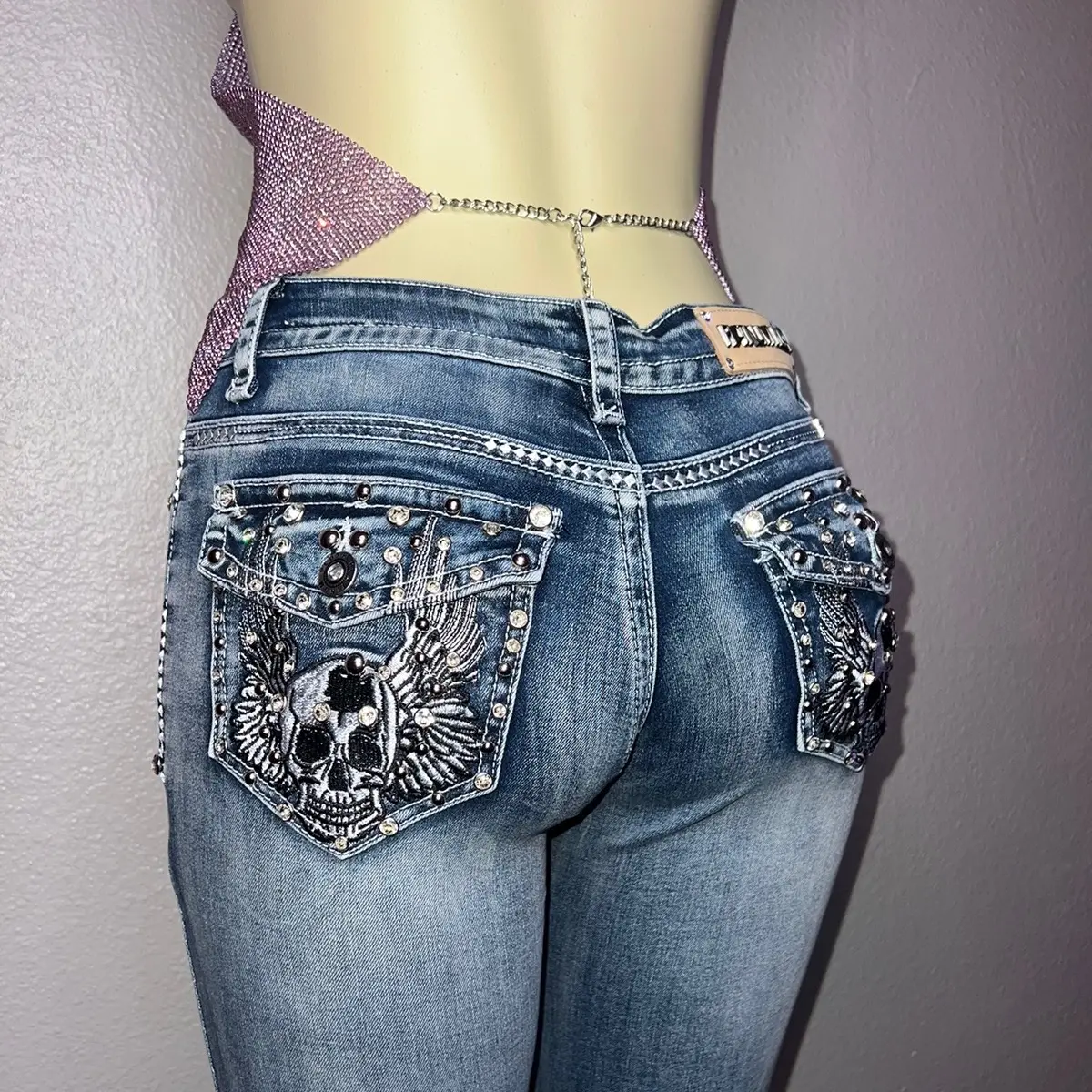 Skull Bootcut Jeans