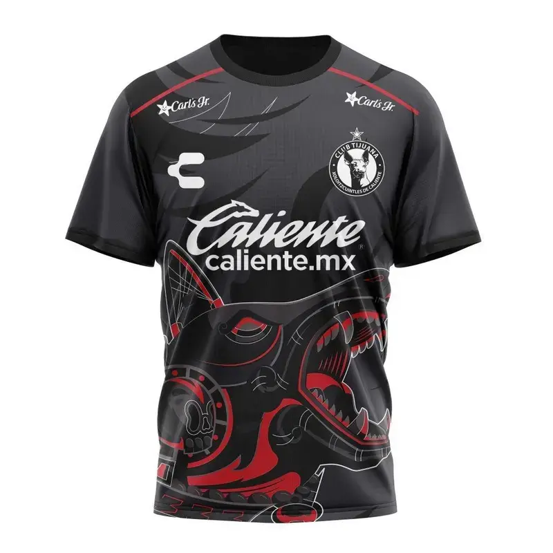 LIGA MX Club Tijuana 2025 Third Jersey, Personalized 3D All Print Soccer Shirt, Short Sleeve Football Fan Jersey for Men & Women