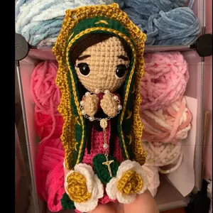 Virgen de Guadalupe crochet doll
