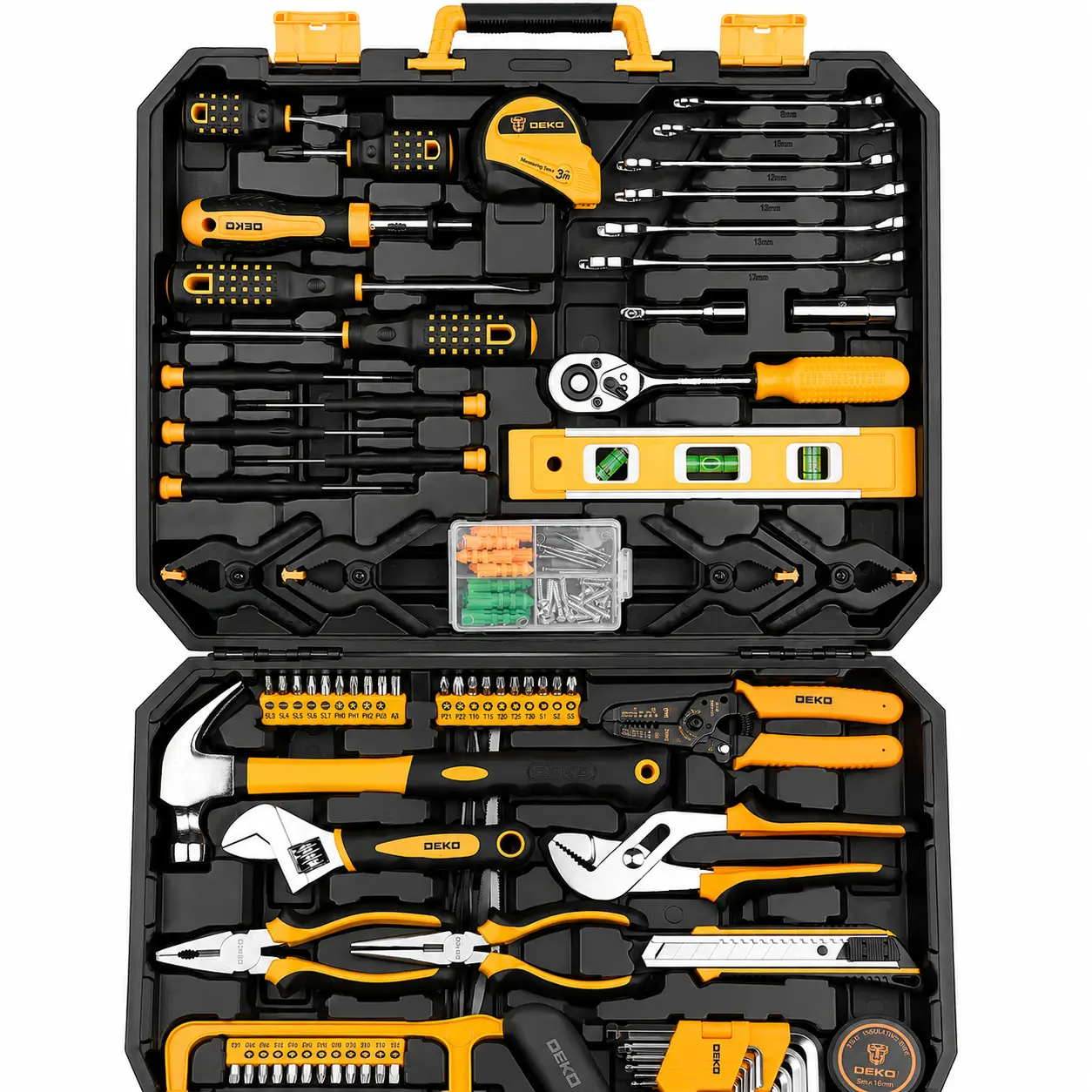 228-Piece Home Tool Set with Storage Case, Complete Socket Wrench Repair Kit, DIY Hand Tool Kit for Home, Auto Repair, Garage & Household Maintenance