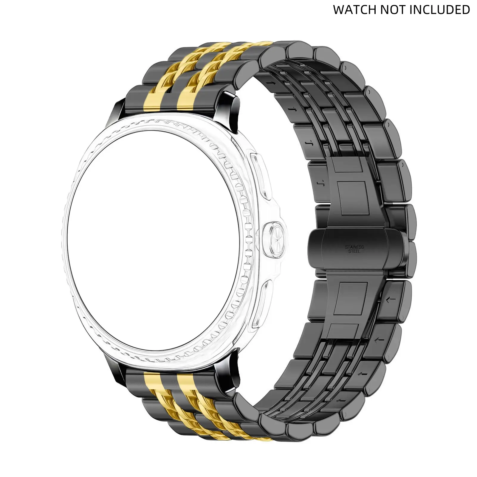 Stainless steel men's strap compatible with Samsung Galaxy Watch 8 40mm 44mm Classic 46mm replacement metal strap, Smart watch strap, men's stainless steel replacement chain strap, Smart Watch Accessories, Smartwatch Accessories