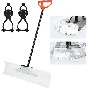 Oriental Tools Snow Shovel and Snow Pusher, Ergonomic Design, 36inch Wide Polyethylene Blade, for Efficient Driveway and Sidewalk Snow Removal, Quick Connect Handle
