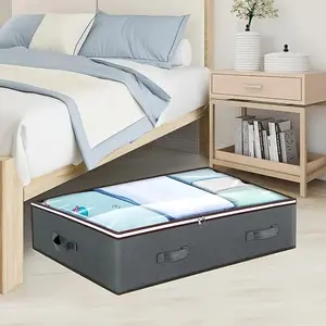 Under Bed Storage Bag, Dustproof Fabric Zipper Pouch, Lightweight Multi-Functional Space Saver, Home Organization Solution