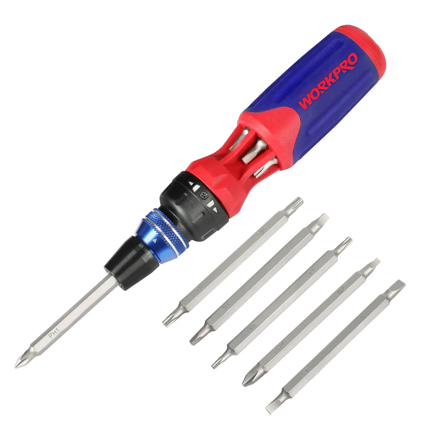 #backtoschool WORKPRO 12-in-1 Ratcheting Multi-Bit Screwdriver Set, Quick-load Mechanism Screwdriver with Double End Bits in Handle
