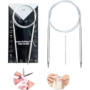 5.0 mm Circular Knitting Needles US8 40 inches/100 cm Suitable for Beginners to Knit Sweaters, Scarves, Blankets and Other Projects!
