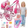 deAO Doll Stroller Doll Deluxe Nursery Play Set with Accessories #sohochic