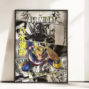 All Might Poster MHA Symbol of Peace Anime Wall Art Print All Sizes