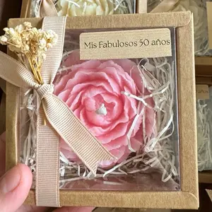 Vela Aromática Peonía  Regalo Elegante Personalizado Caja Decorativa Lista para Regalar