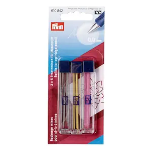 Marking Pencil Cartridge Refills, Assorted, 0.9mm
