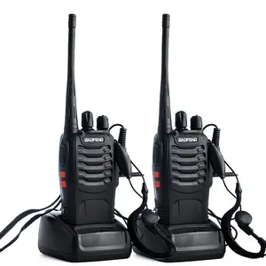 Baofeng Adult Long-Range Walkie-Talkie, with Headset, 16-Channel Rechargeable Handheld Two-Way Radio, with Flashlight, Lithium-Ion Battery and Charger
