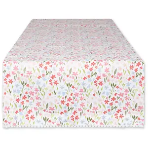 Design Imports 14" x 108" Sweet Flowers Printed Table Runner