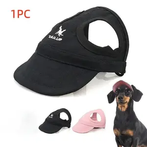 Adjustable Pet Sun Hat, 1 Count Waterproof Pet Hat with Elastic Band, Outdoor Sun Hat for Small Medium Dogs & Cats