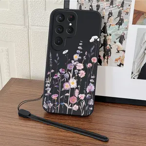 Cute Cartoon phone Case for Samsung S25 ULTRA/S24 ULTRA/S23 PLUS/S23/S22+/S21/S20 FE/NOTE20 ultra/10plus Animation Design + tpu Hand Strap
