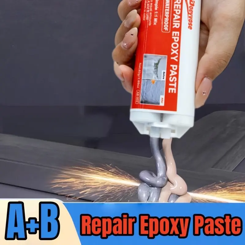 High-Temperature Durable Car Adhesive, High Temperature Resistant Repair Epoxy Paste for Exhaust Pipes, Mudguards & Plastic Shells, Automotive Sealing Agent