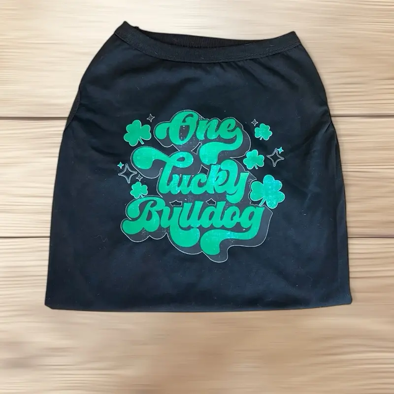 One Lucky Bulldog dog t shirts