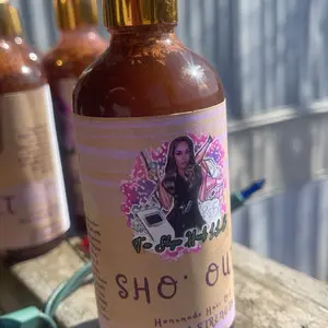 Tee Sho'OUTT Hair Growth Oil - 3oz/90ml, Handmade with Natural Herbs & Hibiscus for Soft Shine, Reduces Dandruff & Hair Loss - Haircare