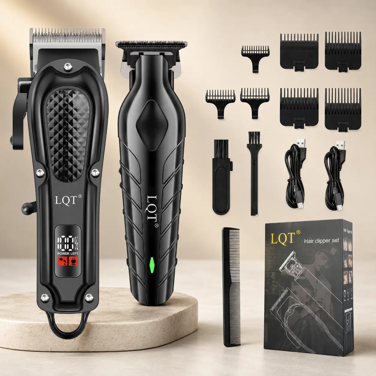 Sharp Anti-Jam Hair Clipper & Detail Trimmer For Salon & Home Use campingessentials Cordless USB Rechargeable Kit