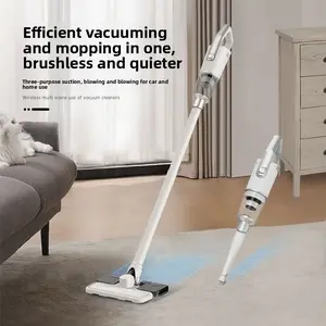 Wireless Vacuum Cleaner High Suction Handheld Vac & Mop Combo for Car & Home Dual-use Dust Collector Powerful Cordless Rechargeable Brushless Quieter Three-purpose Suction