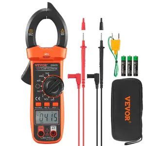 VEVOR Digital Clamp Meter, T-RMS 6000 Counts, 600A Multimeter for Current, Voltage, Resistance, Diodes & Continuity Testing, Data Hold Function, NCV Feature for Domestic & Railway MaintenanceVEVOR Super Brand Day
