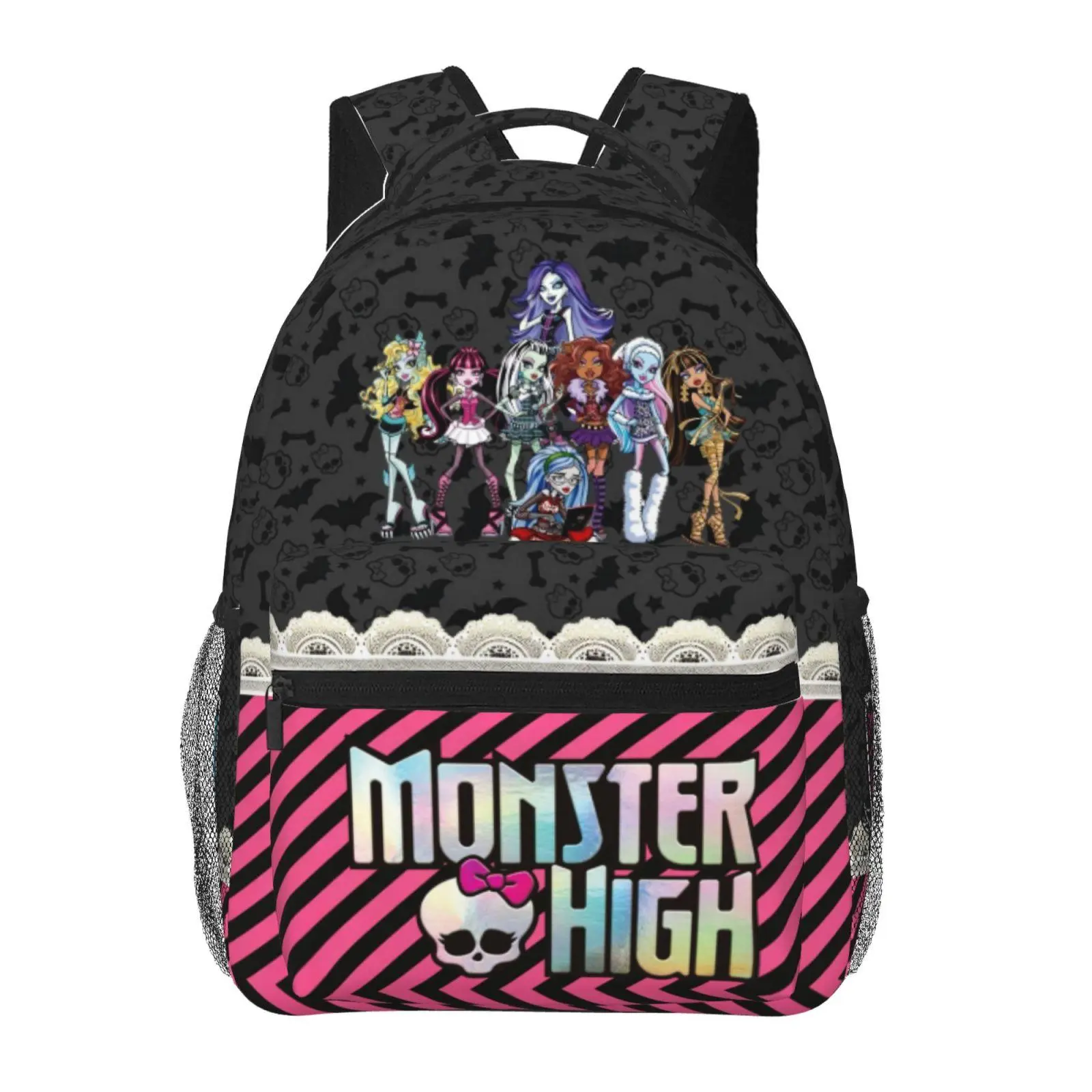 Monster high Ultra Lightweight Backpack for School and Work, Multi-Pocket Casual Monster high dolls Backpack Gift for Back-to-School Season and Daily Errands