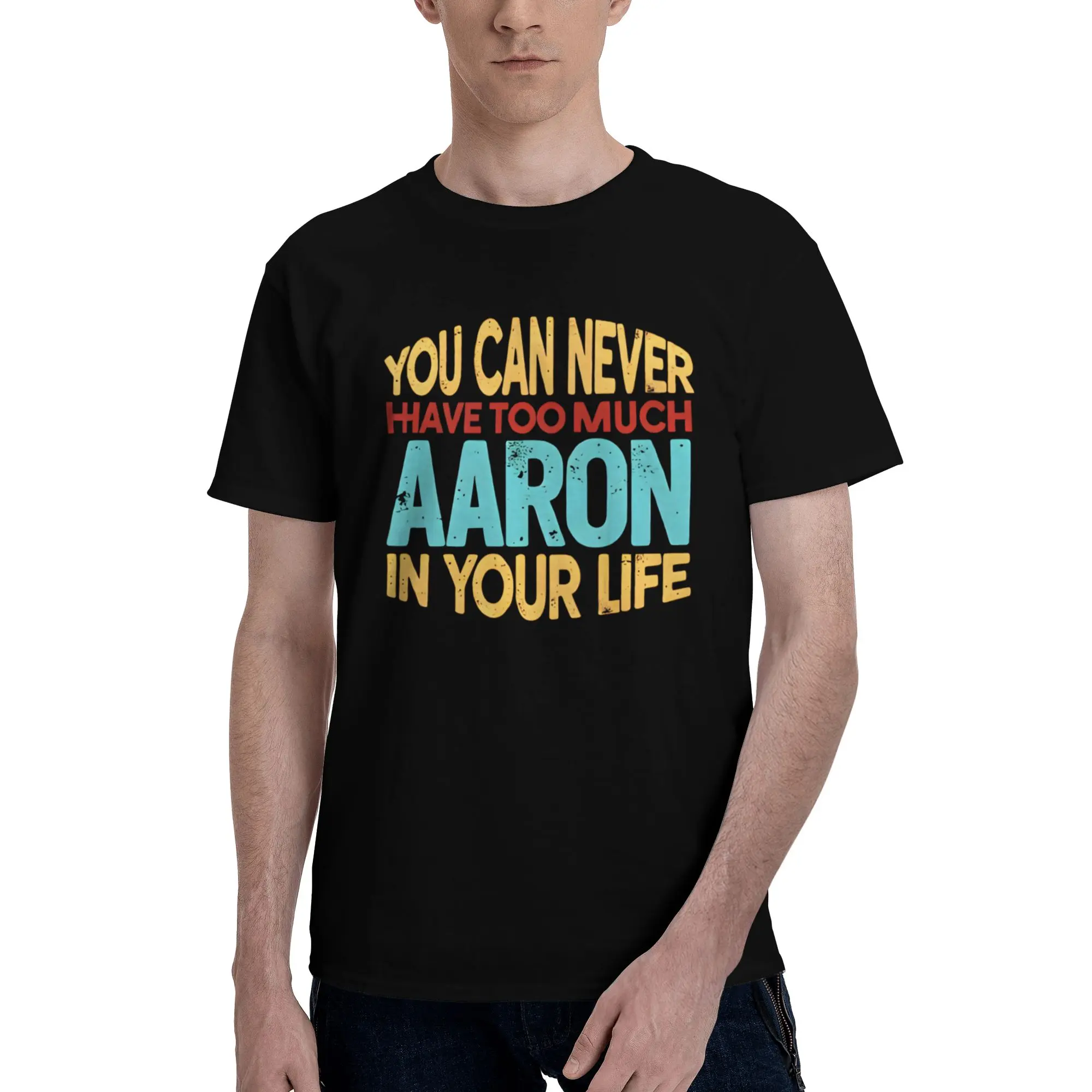 Oversized Graphic Tshirt for Men - Vintage Streetwear Style, Casual Shortsleeve Top in Premium Cotton with Distressed Text Print