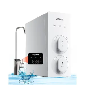 VEVOR Reverse Osmosis System, 800 GPD 8-stage Tankless Reverse Osmosis Water Filter, Under Sink Water Filtration System with Smart Display Faucet, 2: 1 Pure to Drain Ratio