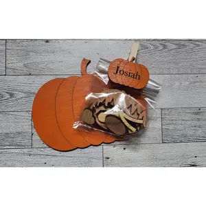 Build Your Own Pumpkin Kit – Customizable Name, Eyes & Mouths (5.6"x4.3" Mini Pumpkin)