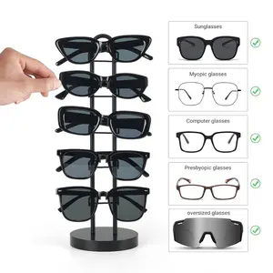 Five-Layer Eyeglasses Display Stand Iron Disassembly Makeup Desktop Sunglasses Frame Show Props Retail Glasses Showcase Rack Display Storage Rack
