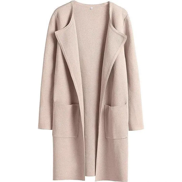 Women's Open Front Knit Lightweight Cardigan Casual Long Coatigan Sweater Lady Jacket Coat Fall Outerwear