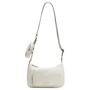 Lululemon Crossbody 2L Bag for Women in Bone White with Recycled Nylon and Zipper Closure