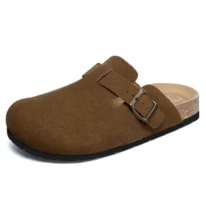 Xiakolaka Women's Suede Clogs Adjustable Buckle Slip on Footbed Home Clog Slippers clogs Girl Footwear Walking Shoes Comfort Bridal