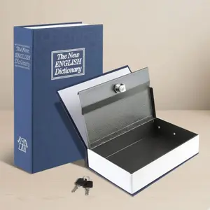 Disguised Book Safe Lock Box - Hidden Metal Safe with 2 Keys - Looks Like a Dictionary - Spacious Durable Compartment - Ideal for Home Office Security