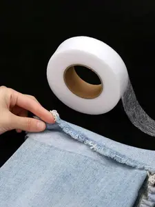 1pc Double-Sided Iron-On Hemming Tape, Strong Adhesive Heat Bonding Tape, Iron-On Fusible Web For Clothing Alterations, Pants, Jeans, Skirts
