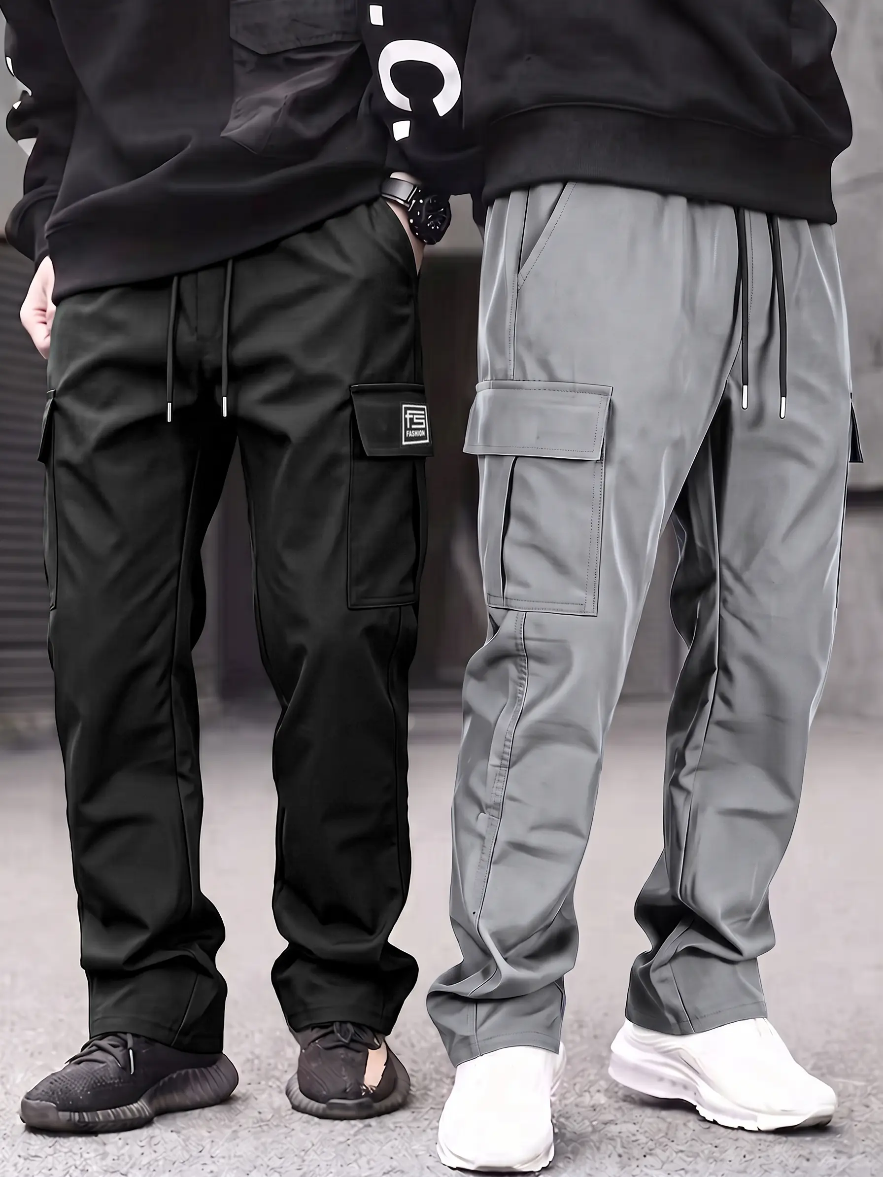 Men’s cargo pants, solid-color tactical work trousers—durable outdoor training pants available in multiple colors; suitable for fishing, outdoor activities, work, hiking, camping, and more, ideal for spring and autumn wear.