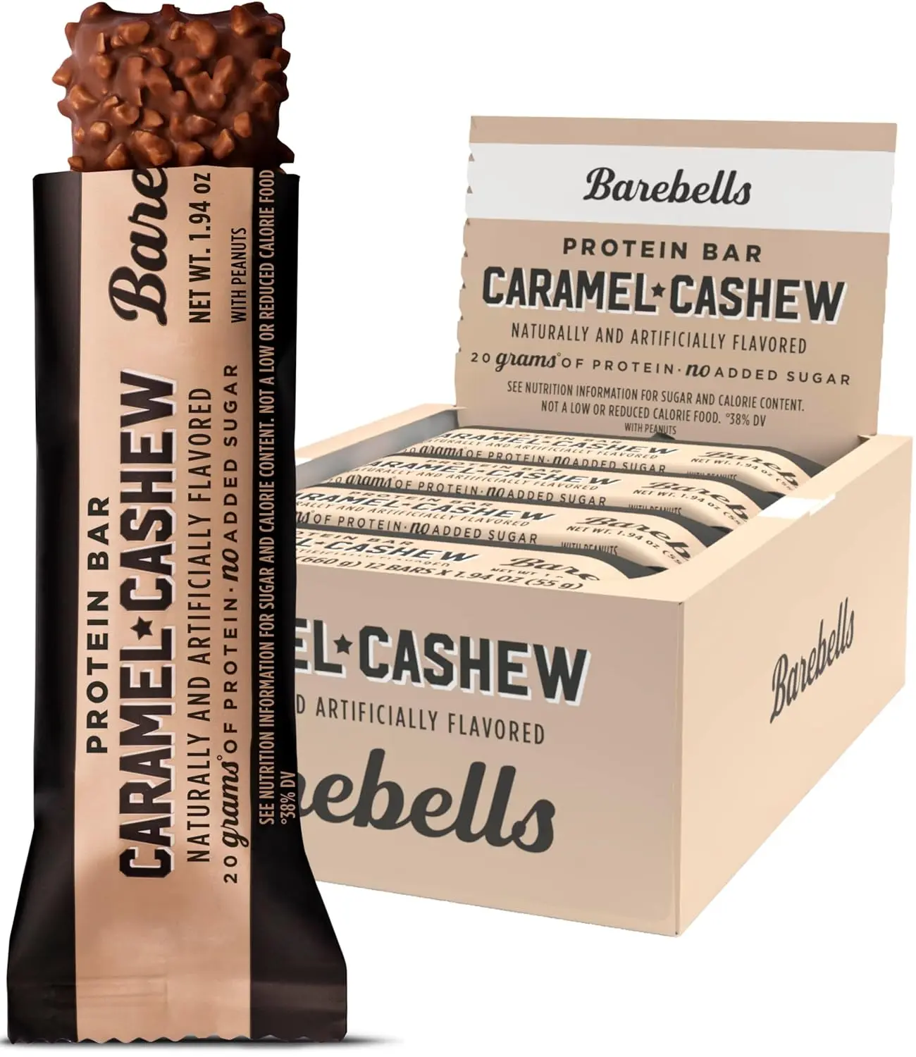 Barebells Protein Bars Caramel Cashew – 20g Protein (12 Bars)