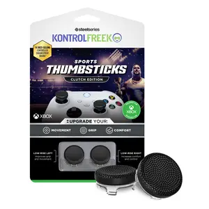 KontrolFreek Clutch for Xbox One and Xbox Series X Controller | Performance Thumbsticks | 2 Low-Rise Concave | Black & Clear