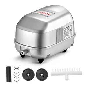 【DealsForYouDays】VEVOR Linear Air Pump, 792.52 GPH Air Flow, Septic Aerator Pump, Aeration System for 8 ft Deep Ponds, Fit for Septic Tanks, Aquariums, Waste Treatment, Seafood Restaurants, Fish Farms, Hydroponics
