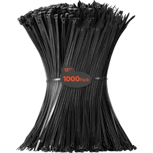 VEVOR 1000 Pack Cable Zip Ties, 8 - inch Heavy Duty Cable Wire Ties with 45LBS High Tensile Strength, Multi - Purpose Self - Locking Nylon Tie Wraps, Heat Cold Resistant for Indoor and Outdoor UseVEVOR Super Brand Day