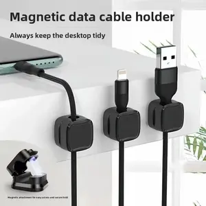 6 PCS Charger cable organizer, magnetic phone data cable organizer, desktop holder, wall bracket, household hook