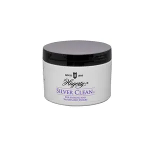 Hagerty 7 oz. Luxury Silver Clean,silver tarnish remover,silver jewelry cleaner,silver-plated cleaner,instant dip cleaner,dipping basket included,easy no-rub cleaning,restores shine,necklace cleaner,bracelet cleaner,ring cleaner,tableware polish,daily use