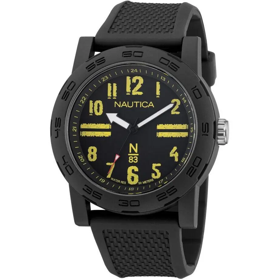 Nautica Ayia Triada Black PU Mens Watch NAPATS303