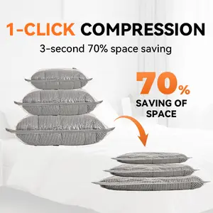 Travel Vacuum Compression Storage Bag with USB Rechargeable Electric Pump, Ultra-Small Lightweight Space Saver for Clothes & Travel Essentials, Zipper Bag, Outdoor Packing, Handheld Organizer