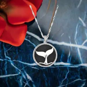 Stainless Steel Whale Tail Necklace - Elegant Design with Unique Features