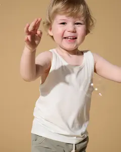 Babies and Kids Tank Top Undershirt - Soft Breathable Organic Cotton & Bamboo Sleeveless Undershirt for Comfort