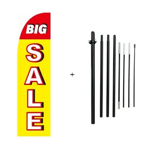11ft Feather Flag with Pole Kit, Yellow Advertising Banner for Retail Stores & Gardens, Home/Festive Business