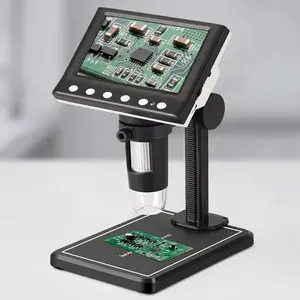 1000X HD Digital Microscope, Professional 8-LED Adjustable Lighting Diagnostic Tool, Portable Wireless for Android/iOS Live View, Smart One-Touch Focus Precision Imaging,  for Circuit Repair/Jewelry/Research, Complete with 32GB Card Multi-Scene Kit