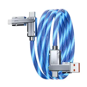 120W 4 In 1 Phone Charger Cable,Travel Essentials USB C LED Light Cable,Charging Cables for Multiple Devices,Lightning Cable for Phone and Computer,Lighted Cell Phone Charging Cable,Suitable for Most Devices on The Market Mobile Adapter us b