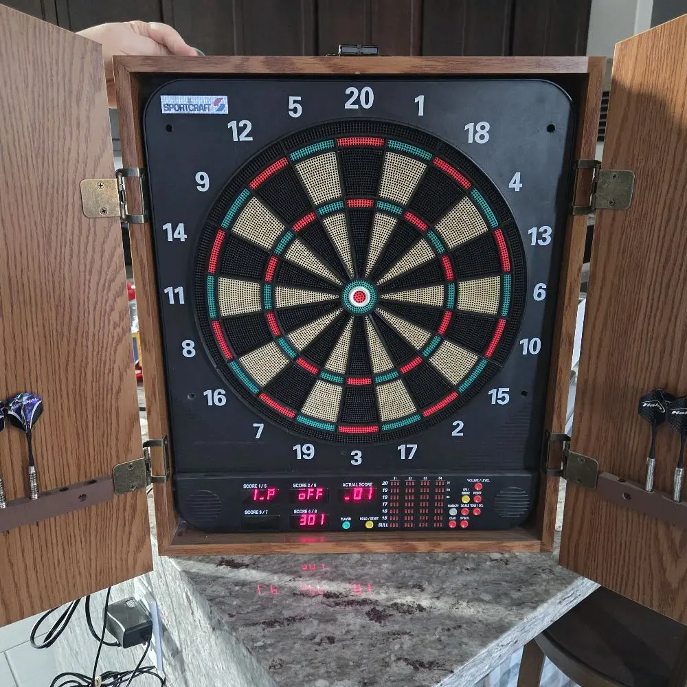 Sportcraft Electric Dartboard, Modern Auto-Score Dartboard for Casual Play Darts Game, Suitable for Experienced Players