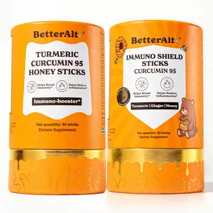 BetterAlt Immuno Duo | Kids & Adults | Curcumin 95 with Turmeric, Ginger & Black Pepper | Pediatrician Approved | Iron, Zinc, Vitamin B & C | 30 Sticks for All-Season Immunity