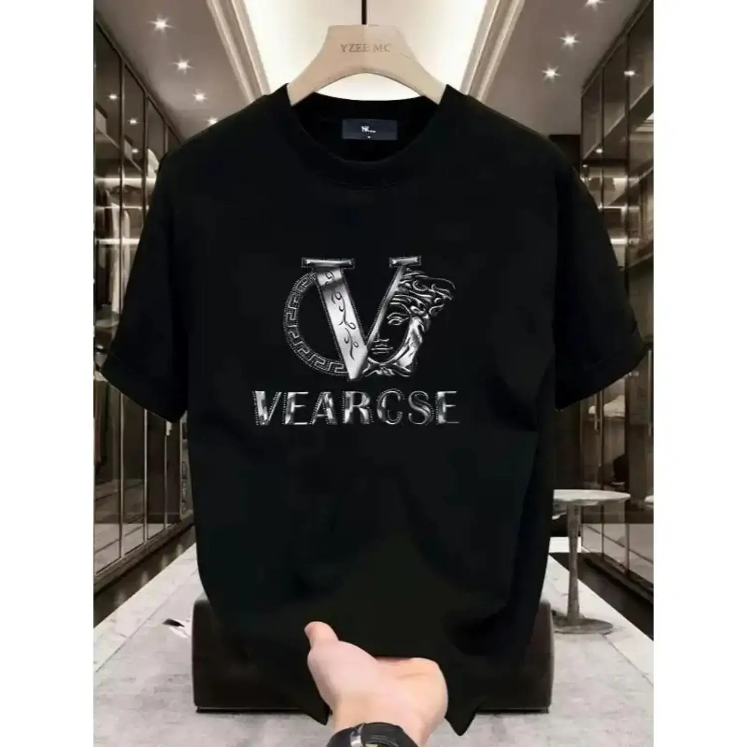 Menswear Classic Breathable Pure Cotton Round-Neck Printed Streetwear T-Shirt - Stylish Casual Tshirt for Men, Ideal for Summer Outfits, Boyfriend Gift, Husband Gift, Halloween, Vibrant Print, Athletic, Elegant, Holiday, Indoors, Lightweight, Preppy